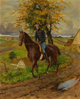 Картины - Ольга Александровна. Король Дании Кристиан X на конной прогулке
