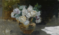 Картины - Хоакин Соролья. Букет белых роз