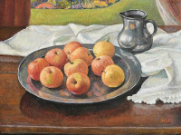 Картины - Хильда ван Стокум. Натюрморт с яблоками