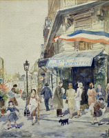 Картины - Жорж Штейн. Бар дю Гранд Лафает в Париже