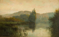 Картины - Альфред Бреански младший. Пейзаж с излучиной реки