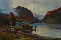 Картины - Озеро Лох-Эрн и деревня Лохинхед у подножия Глен-Огл