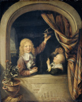 Картины - Доменикус Ван Тол. Дети с мышеловкой