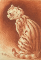 Картины - Луи Уэйн. Полосатый кот