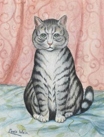 Картины - Луи Уэйн. Очень красивый полосатый кот