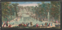 Картины - Вид на на каскад фонтанов в саду замка Сен-Клу
