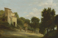 Картины - Огюст Виншон. Руины виллы Домициана в Кастель Гандольфо