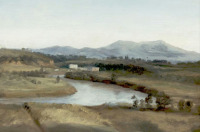 Картины - Огюст Виншон. Вид на реку Тибр