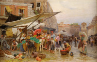 Картины - Франц Теодор Аэрни. Порта Каяно в Неаполе