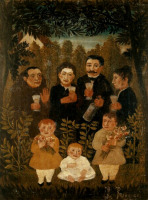 Картины - Анри Руссо. Семейный портрет в пейзаже. Семья художника. Групповой портрет