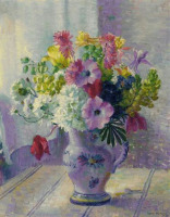 Картины - Нора Хейзен. Букет цветов у окна