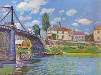 Картины - Мост в Аржантее, 1872