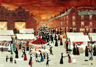 Картины - Хелен Лейфилд Брэдли. Олдхемский рынок в канун Рождества