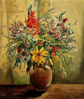 Картины - Ольга Александровна. Натюрморт с цветами в кувшине