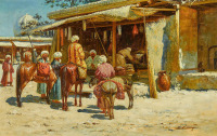 Картины - Рихард Зоммер. Рынок в Ташкенте