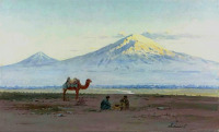 Картины - Рихард Зоммер. Путешественники перед горой Арарат