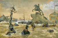 Картины - Александр Бенуа. Великое наводнение в Санкт-Петербурге Петербурге 1824 года