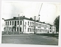 Палех - Улица Баканова поселка Палех. Здания строче-вышивальной фабрики и КБО 1968 год