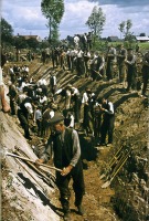 Калининградская область - Восточная Пруссия, лето 1944 года. Местные жители копают противотанковые рвы