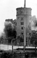 Калининград - Взрыв средней части западной стены Королевского замка.