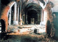 Калининград - Кёнигсберг. Интерьер Кафедрального собора после налёта английской авиации