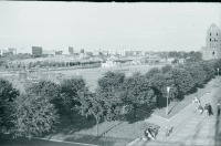Калининград - Вид с Эстакадного моста на Кафедральный собор, Московский проспект