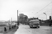 Калининград - Калининград. Бывший Кнайпхоф, сегодня здесь проложен Эстакадный мост. На заднем плане Королевский замок. Фото 1960-х.