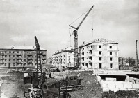 Калининград - Калининград. Строительство жилых домов по улице Театральной.  Фото начала 1960-х годов.
