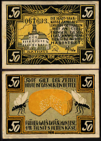 Советск - Тильзит. Банкнота достоинством 50 пфеннигов.	1921 год