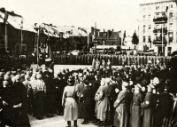 Советск - Тильзит. Демонстрация 22 марта 1939 года на Флетхерплатц в связи с присоединением Мемельской области к Германии.