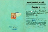 Советск - Тильзит. Пограничная карта для немецко-литовского сообщения. 1938 год.