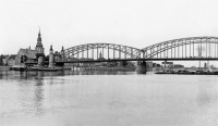 Советск - Тильзит. Вид на мост Королевы Луизы с северо-восточной части берега на литовской стороне. 1930 год.