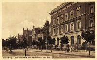 Черняховск - Insterburg. Wilhelmstrasse mit Reichsbank und Post.