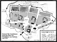 Гусев - Gumbinnen. Карта 1723 года.