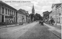 Гусев - Gumbinnen.  Wilhelmstrasse mit Altstaedtischer Kirche