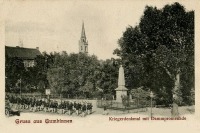Гусев - Gumbinnen. Kriegerdenkmal mit Dammpromenade..