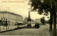 Гусев - Gumbinnen. Promenade mit Krieger-Denkmal.