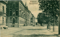 Гусев - Gumbinnen, Friedrichstrasse mit Oberpost-Direktion.