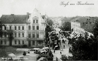 Гусев - Gumbinnen. Markt und Darkehmerstrasse.