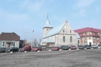Гвардейск - Площадь Победы и церковь.