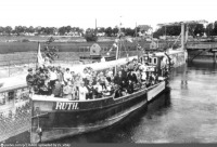 Правдинск - Motorboot Ruth in der Pinnauschleuse 1925—1945, Россия, Калининградская область, Правдинск