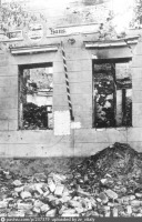 Правдинск - Teilansicht des zerstoerten Rathauses 1914—1918,