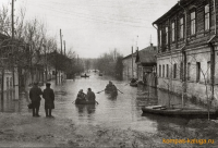 Таруса - Таруса - исторически русский город. Наводнение. 1908.
