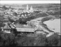 Таруса - Таруса - исторически русский город.  Панорама города. 1902 год.