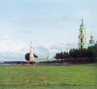 Коломна - Уголок Голутвинского монастыря с р. Москвой.