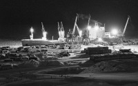 Дудинка - Полярная ночь над Дудинским портом, 1989 год